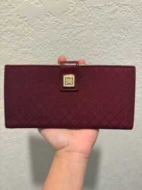 Givenchy Long Snap Burgundy Kiss-lock Wallet